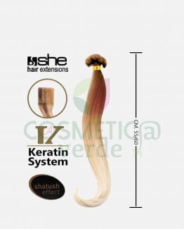SHE Hair Extension con Cheratina Effetto Shatush Cm. 55/60