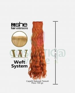 Weft long hair cm.40/45 capelli mossi tessuti she