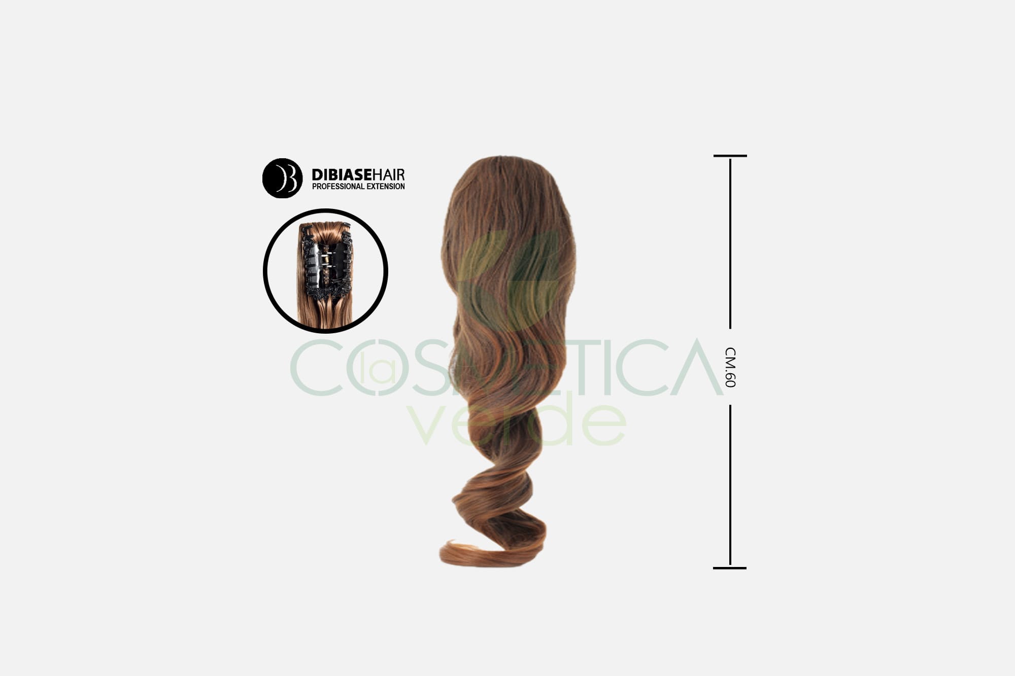 Chiara Coda Ondulata con pinza 60CM Di Biase Hair Chiara Coda Ondulata con pinza 60CM Di Biase Hair