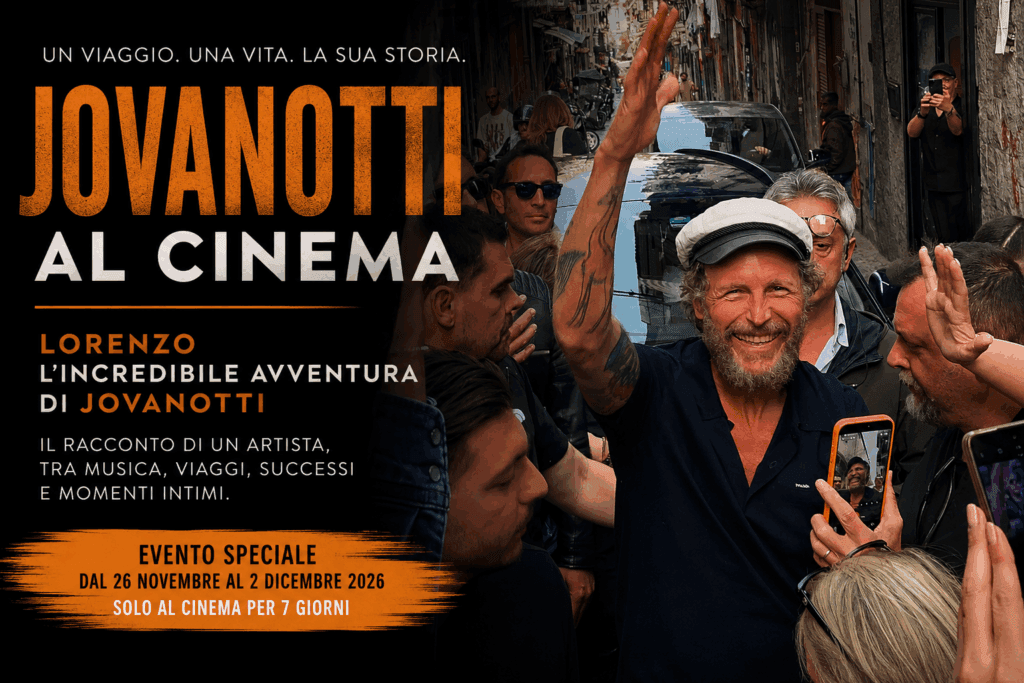Jovanotti al cinema: il film evento arriva dal 26 novembre 2026